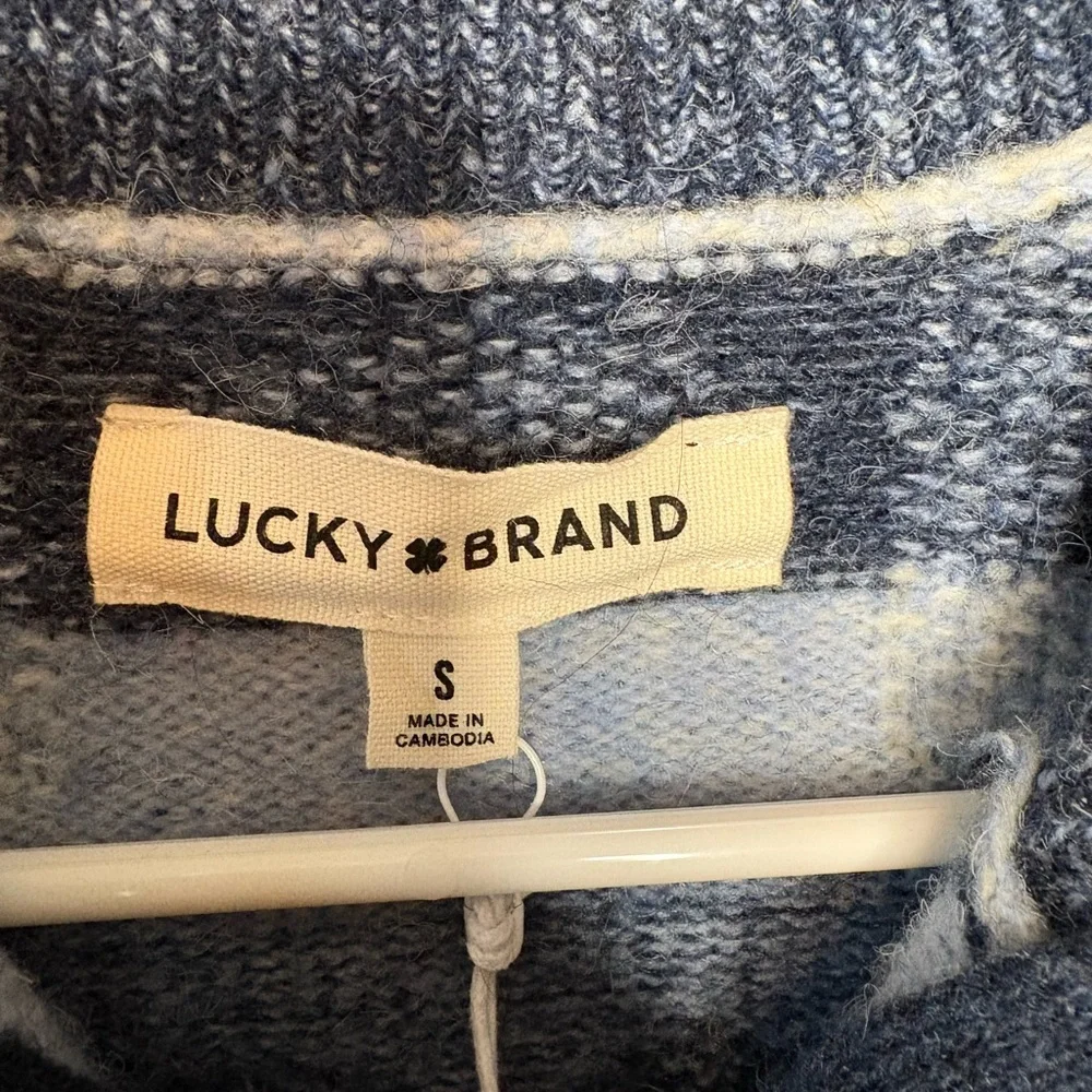 Lucky Brand Navy and Cream Knit Sweater - Picture 4 of 4